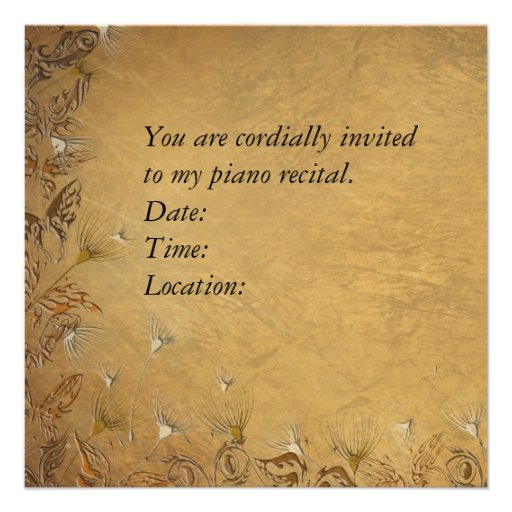 Piano Recital Custom Invite
