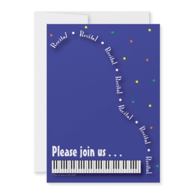 Piano Recital Invitation by lovescolor