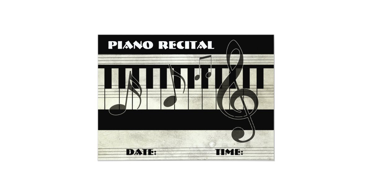 Piano Recital Invitation | Zazzle