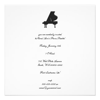 275+ Piano Recital Invitations, Piano Recital Announcements &amp; Invites ...