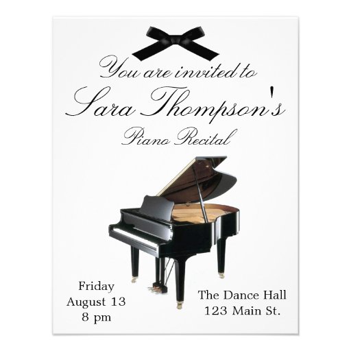 Piano Recital Invitation