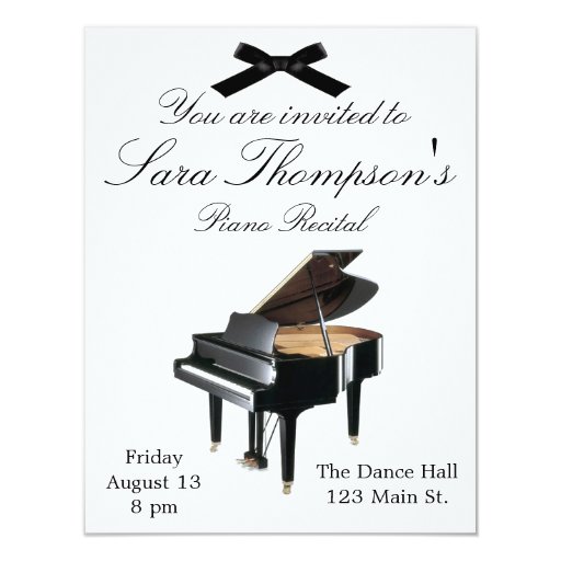 Piano Recital Invitation | Zazzle