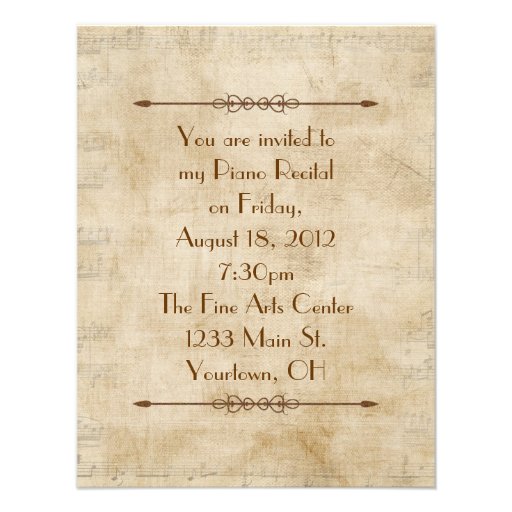 Piano Recital Invitation