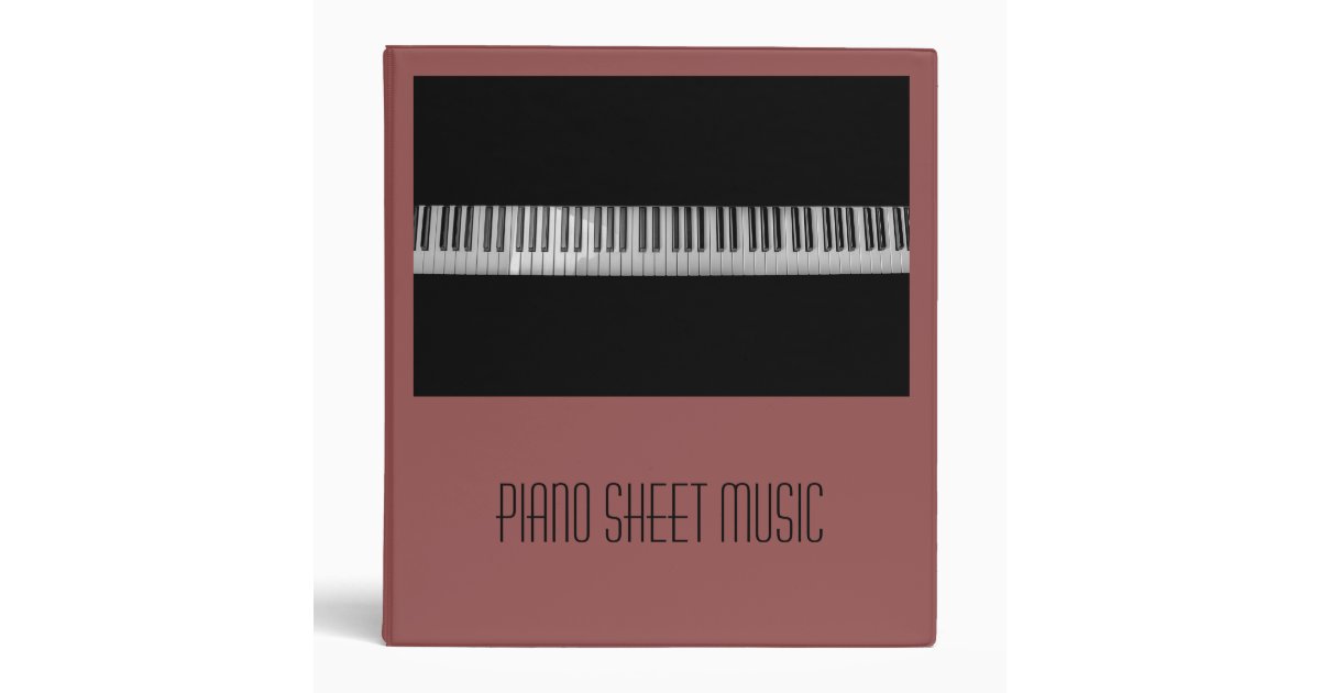 Piano Sheet Music student folder portfolio Binder Zazzle