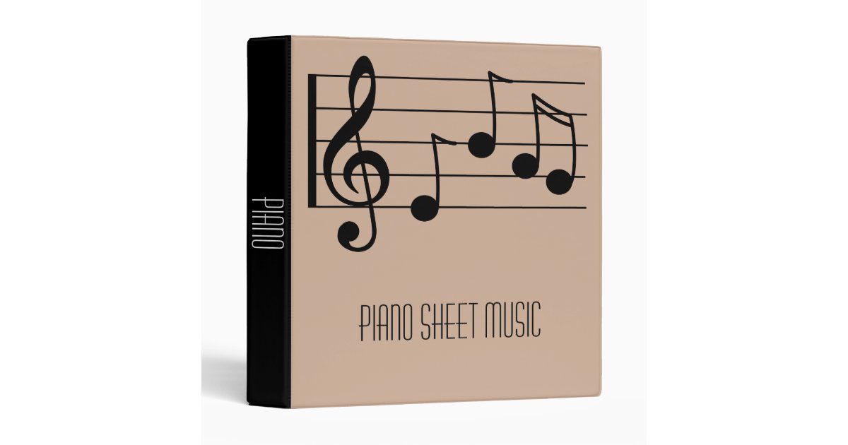 Piano Sheet Music student folder portfolio Binder Zazzle