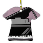 piano silouhette design christmas ornaments