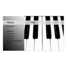 Piano teacher business card