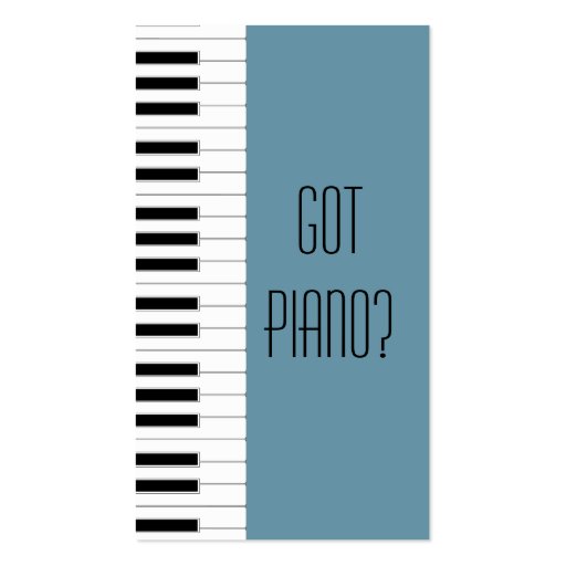 Piano Teacher Business Card (front side)