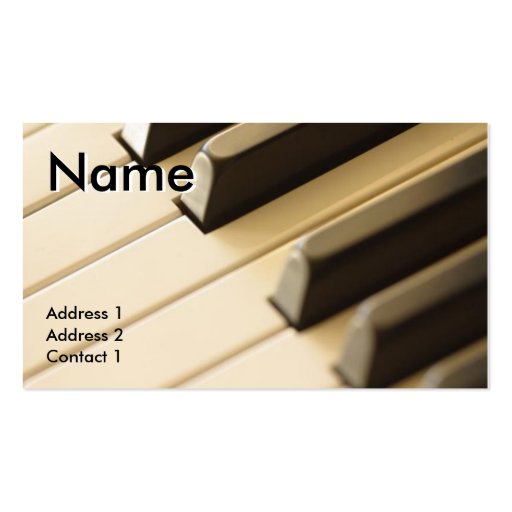 PIANO TEACHER BUSINESS CARD (front side)