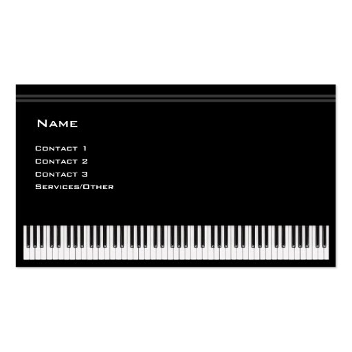 Piano Teacher Business Card (front side)