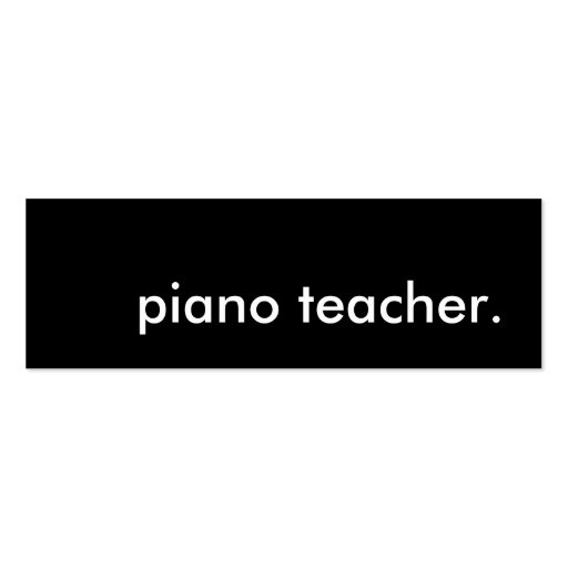 piano teacher. business card template (front side)
