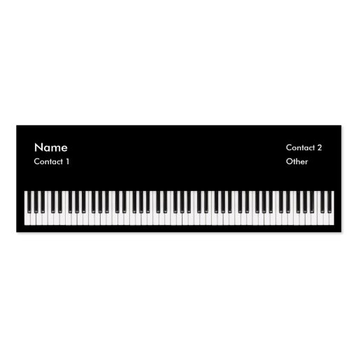 Piano Teacher Business Cards (front side)