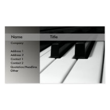 Piano teacher business cards
