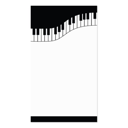 Piano Teacher Keyboard Music Business Cards (back side)
