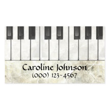 Piano Teacher Musician Business Cards
