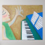 Piano Whale Notes Posters