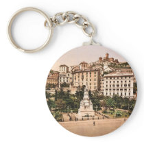 Piazza Acqua Verde (Green Water Place), Genoa, Ita Keychain