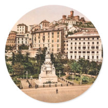 Piazza Acqua Verde (Green Water Place), Genoa, Ita Round Stickers
