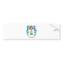 Piazza Coat of Arms (Family Crest) Bumper Sticker