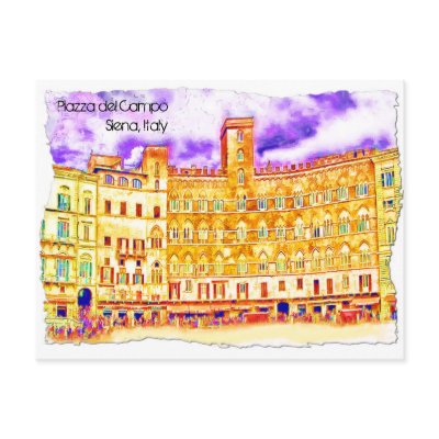 Piazza del Campo Post Cards by nextstopitaly