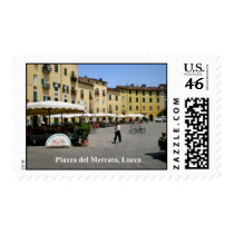 Piazza del Mercato, Lucca, Italia postage