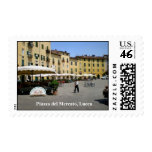 Piazza del Mercato, Lucca, Italia Stamp