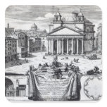 Piazza della Rotonda with a view of Pantheon stickers