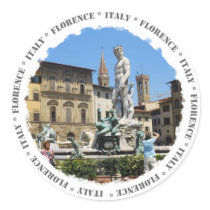 Piazza della Signoria Round Sticker