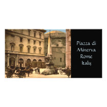 Piazza di Minerva, Rome, Italy Custom Photo Card
