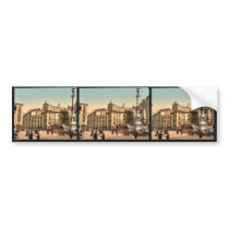 Piazza of Martiri, Naples, Italy classic Photochro Bumper Stickers