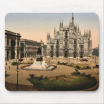 Piazza of the cathedral, Milan, Italy classic Phot Mousepads