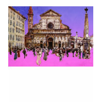 Piazza Painting (Pink) t-shirts