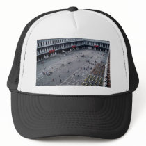 Piazza San Marco with outdoor cafe on right, Venic Mesh Hat