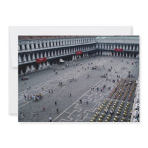 Piazza San Marco with outdoor cafe on right, Venic Announcement