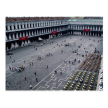 Piazza San Marco with outdoor cafe on right, Venic Postcard