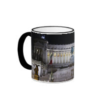 Piazza Venezia at night mugs