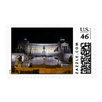 Piazza Venezia at night postage