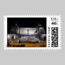 Piazza Venezia at night postage