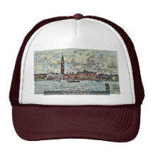 Piazzetta Of San Marco In Venice By Boudin Eugène Mesh Hats