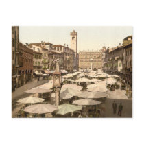 Piazzi delle Erbe, Verona, Italy Postcards