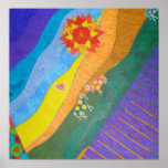 Picasso Inspired Vibrant Bulls posters