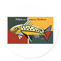 Picasso Trout stickers by GewissArt Picasso Trout stickers