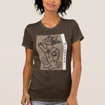 PICATTO black on buff T Shirt