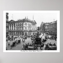 Piccadilly Circus London, England, early 1900's Poster