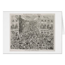 Piccadilly during the Great Exhibition, 1851 Greeting Cards