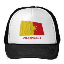Pichincha waving flag with Name Trucker Hat