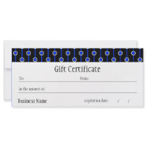 PICK-A-COLOR Dots And Stripes Gift Certificate Rack Card Design
