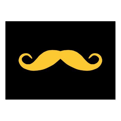Pick A Color Mustache on Black Business Card Template (front side)
