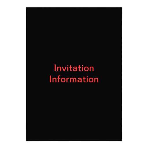 Pick A Color Mustache on Black Custom Invite