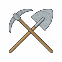 Pick Axe and Shovel embroidered shirts by ZazzleEmbroidery Pick Axe and Shovel embroidered shirts